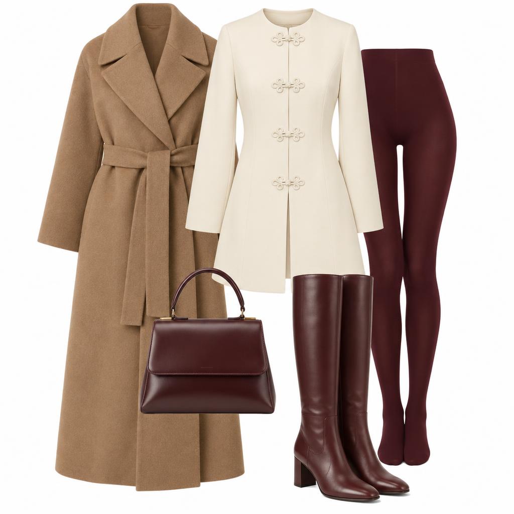 Camel and Burgundy